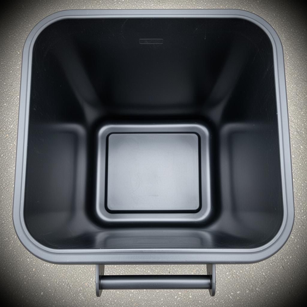 Inside of the same residential trash bin, spotless after Clean Canz service